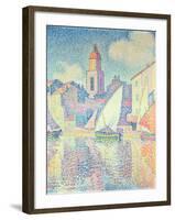 The Clocktower at St. Tropez, 1896-Paul Signac-Framed Giclee Print