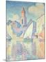 The Clocktower at St. Tropez, 1896-Paul Signac-Mounted Giclee Print