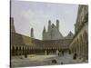 The Cloister of Mont Saint-Michel-Emmanuel Lansyer-Stretched Canvas