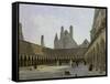 The Cloister of Mont Saint-Michel-Emmanuel Lansyer-Framed Stretched Canvas