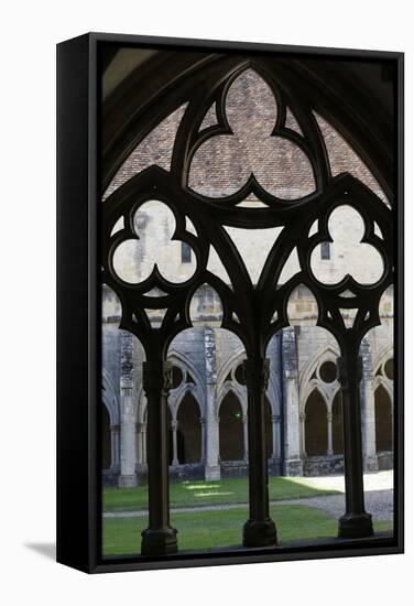 The Cloister, the Cistercian Abbey of Noirlac, Bruere-Allichamps, Cher, Centre, France, Europe-Godong-Framed Stretched Canvas