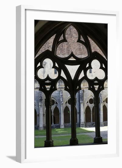 The Cloister, the Cistercian Abbey of Noirlac, Bruere-Allichamps, Cher, Centre, France, Europe-Godong-Framed Photographic Print