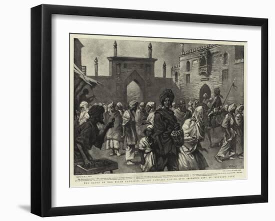 The Close of the Tirah Campaign, Afridi Families Coming into Peshawur City at Edward's Gate-William T. Maud-Framed Giclee Print
