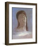 The Closed Eyes, 1890-Odilon Redon-Framed Giclee Print