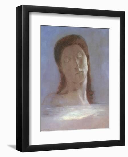 The Closed Eyes, 1890-Odilon Redon-Framed Giclee Print