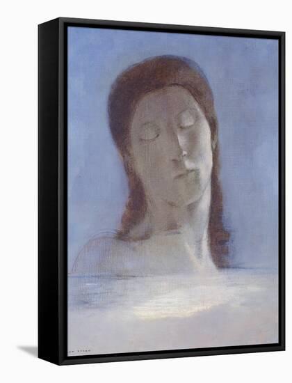 The Closed Eyes, 1890-Odilon Redon-Framed Stretched Canvas