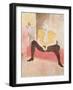 The Clowness Cha-U-Kao Seated, 1896-Henri de Toulouse-Lautrec-Framed Giclee Print