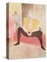 The Clowness Cha-U-Kao Seated, 1896-Henri de Toulouse-Lautrec-Stretched Canvas