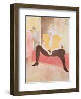 The Clowness Cha-U-Kao Seated, 1896-Henri de Toulouse-Lautrec-Framed Giclee Print