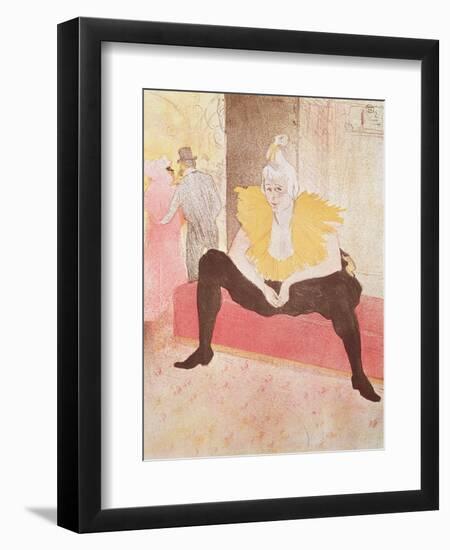 The Clowness Cha-U-Kao Seated, 1896-Henri de Toulouse-Lautrec-Framed Giclee Print