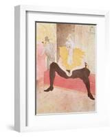 The Clowness Cha-U-Kao Seated, 1896-Henri de Toulouse-Lautrec-Framed Giclee Print