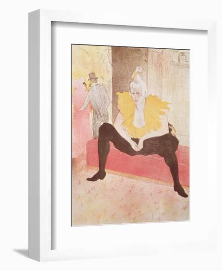 The Clowness Cha-U-Kao Seated, 1896-Henri de Toulouse-Lautrec-Framed Giclee Print