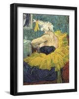 The Clowness Cha-U-Kao-Henri de Toulouse-Lautrec-Framed Art Print