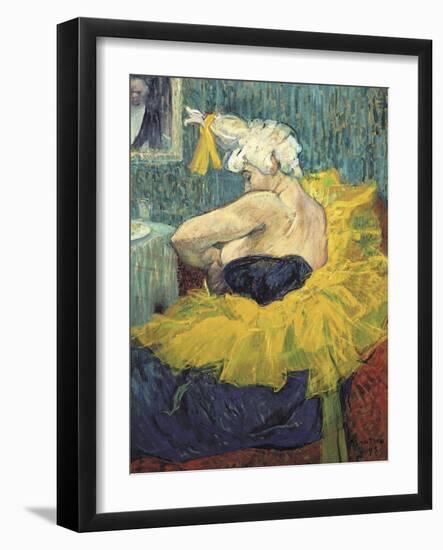 The Clowness Cha-U-Kao-Henri de Toulouse-Lautrec-Framed Art Print