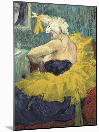 The Clowness Cha-U-Kao-Henri de Toulouse-Lautrec-Mounted Art Print