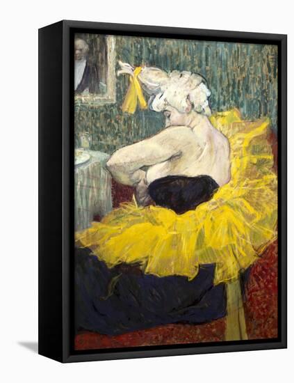 The Clowness Cha-U-Kao-Henri de Toulouse-Lautrec-Framed Stretched Canvas