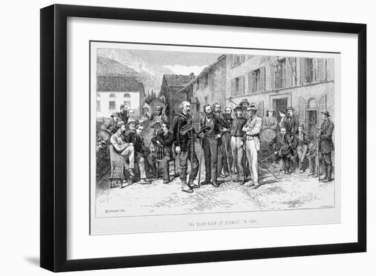 The Club Room of Zermatt in 1864', 19th century-James Mahoney-Framed Giclee Print