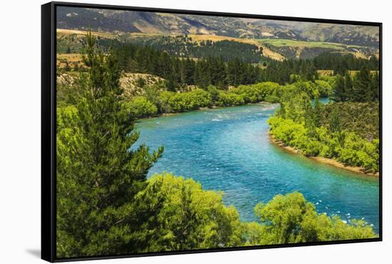 The Clutha River, Central Otago, South Island, New Zealand-Russ Bishop-Framed Stretched Canvas