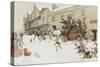The Coach has arrived!-Cecil Aldin-Stretched Canvas