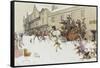 The Coach has arrived!-Cecil Aldin-Framed Stretched Canvas