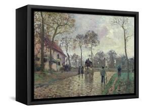 The Coach to Louveciennes, 1870-Camille Pissarro-Framed Stretched Canvas