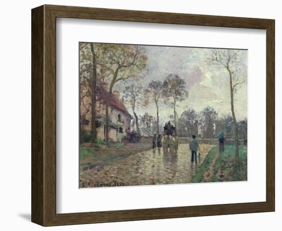 The Coach to Louveciennes, 1870-Camille Pissarro-Framed Giclee Print