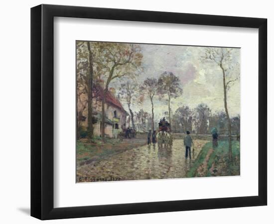 The Coach to Louveciennes, 1870-Camille Pissarro-Framed Giclee Print