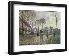 The Coach to Louveciennes, 1870-Camille Pissarro-Framed Giclee Print