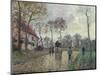 The Coach to Louveciennes, 1870-Camille Pissarro-Mounted Giclee Print