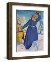 The Coachman, 1923-Boris Mihajlovic Kustodiev-Framed Giclee Print