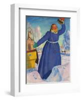 The Coachman, 1923-Boris Mihajlovic Kustodiev-Framed Giclee Print