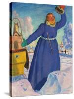 The Coachman, 1923-Boris Mihajlovic Kustodiev-Stretched Canvas