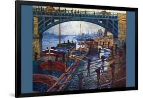 The Coal Carrier-Claude Monet-Framed Art Print