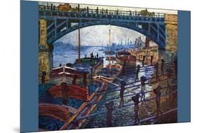 The Coal Carrier-Claude Monet-Mounted Art Print