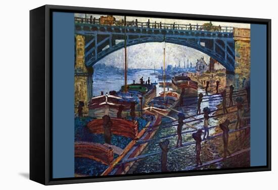 The Coal Carrier-Claude Monet-Framed Stretched Canvas