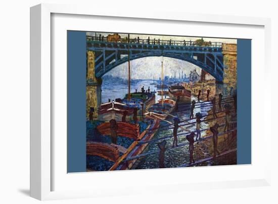 The Coal Carrier-Claude Monet-Framed Art Print
