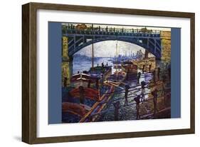 The Coal Carrier-Claude Monet-Framed Art Print