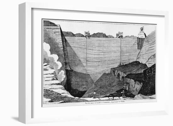 The Coal Mine at Commentry, Illustration from 'Le Magasin Pittoresque', 1835-Louis Henri Breviere-Framed Giclee Print