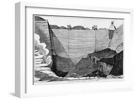 The Coal Mine at Commentry, Illustration from 'Le Magasin Pittoresque', 1835-Louis Henri Breviere-Framed Giclee Print