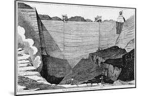 The Coal Mine at Commentry, Illustration from 'Le Magasin Pittoresque', 1835-Louis Henri Breviere-Mounted Giclee Print