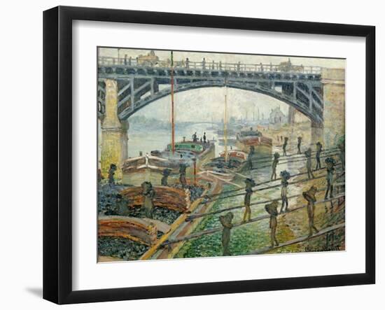 The Coal Workers, 1875-Claude Monet-Framed Giclee Print