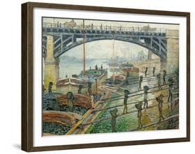 The Coal Workers, 1875-Claude Monet-Framed Giclee Print