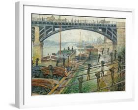 The Coal Workers, 1875-Claude Monet-Framed Giclee Print