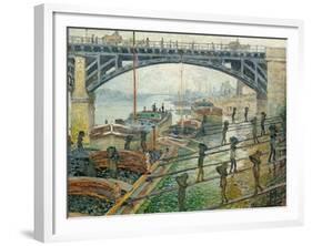 The Coal Workers, 1875-Claude Monet-Framed Giclee Print