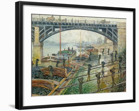 The Coal Workers, 1875-Claude Monet-Framed Giclee Print