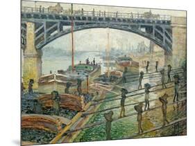 The Coal Workers, 1875-Claude Monet-Mounted Giclee Print