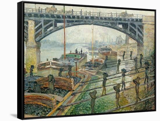 The Coal Workers, 1875-Claude Monet-Framed Stretched Canvas