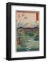 The Coast at Hota, from the series Thirty-six Views of Mount Fuji, 1858-Ando Hiroshige-Framed Art Print