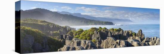 The Coast at Punakaiki, West Coast, South Island, New Zealand-Doug Pearson-Stretched Canvas