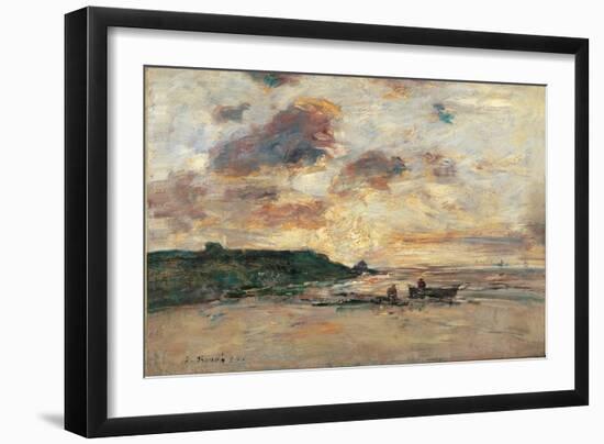 The Coast at Trouville-Eug?ne Boudin-Framed Giclee Print